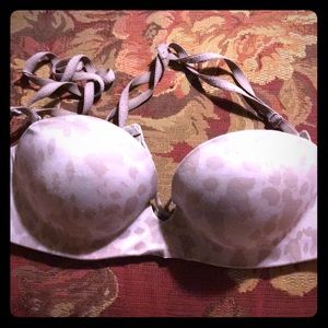 VS Bombshell push-up bra 32aa nude leopard